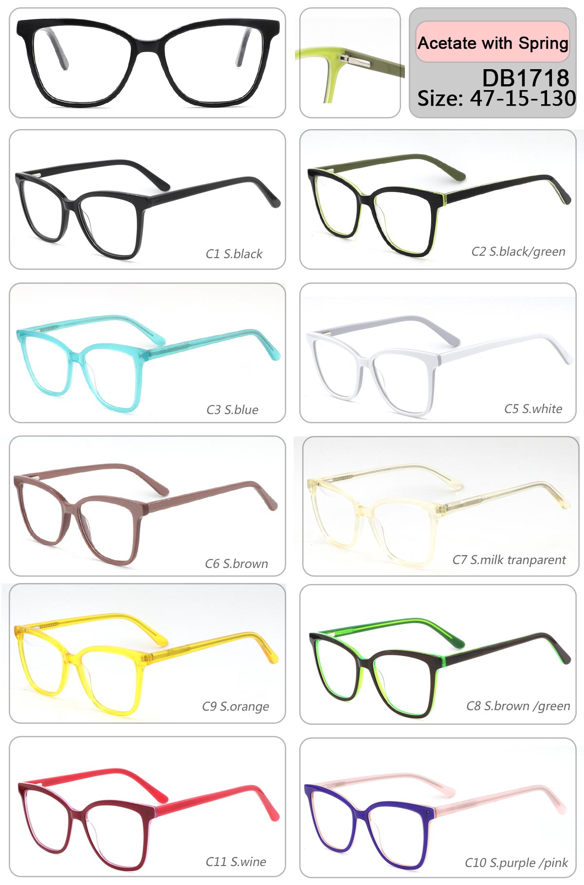 DB1718  kids acetate ey