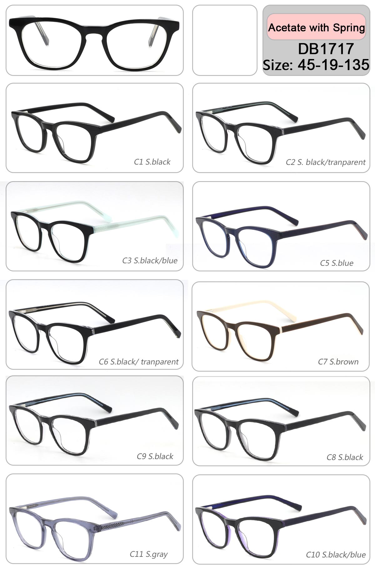 DB1717  kids acetate ey